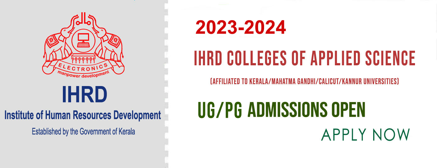 Admission to UG courses in the Colleges of Applied Sciences under IHRD